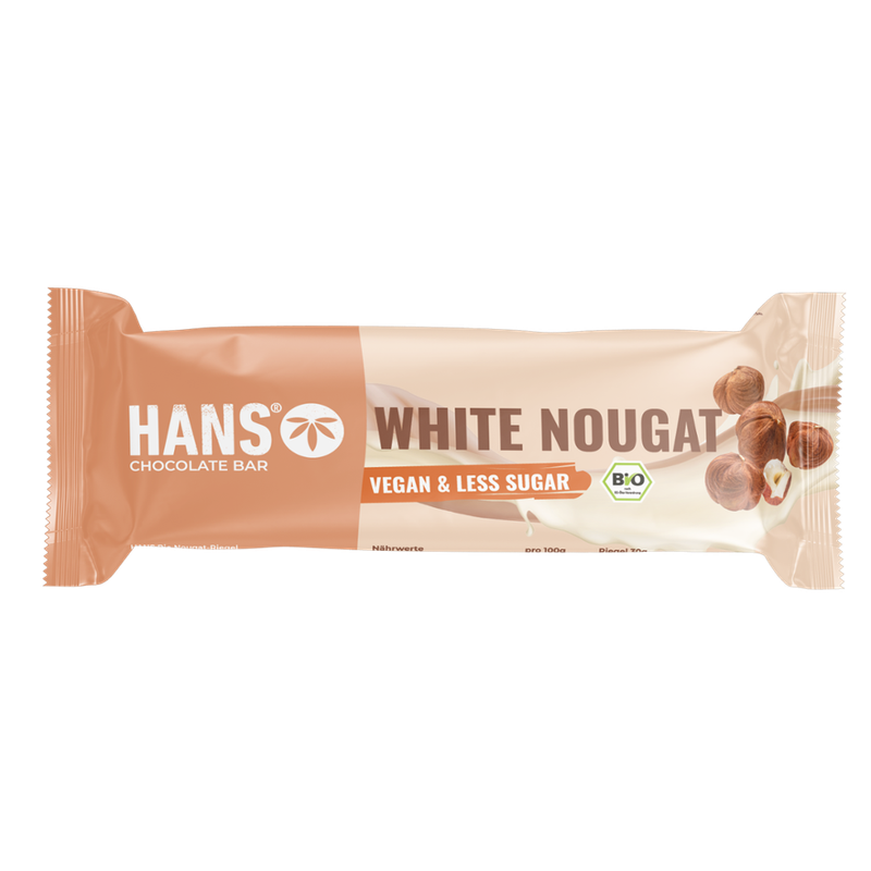 HANS Brainfood HANS Bio Schokoriegel White Nougat 30g - Produktbild