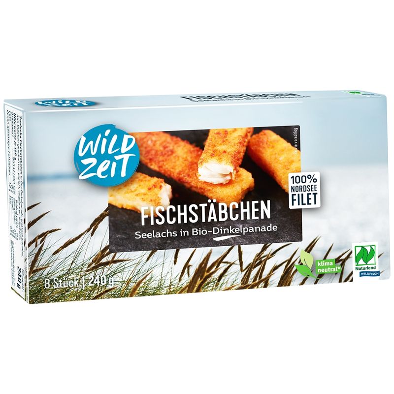 WildZeit Fischstäbchen Seelachs in Bio-Dinkelpanade mit Naturland Wildfisch - Produktbild
