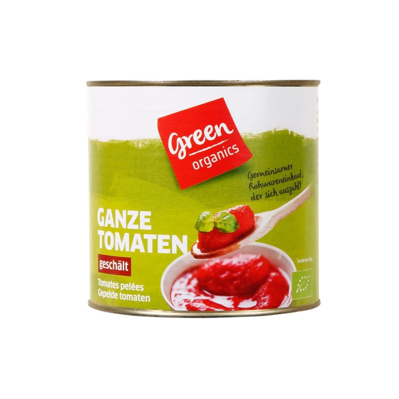 greenorganics GV ganze Tomaten geschält - Produktbild