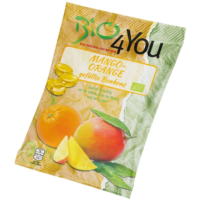 Bio4You Bio-Bonbon-Mango-Orange, gefüllt - Produktbild