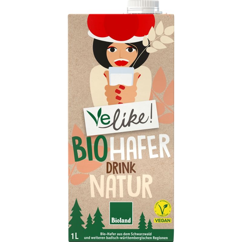 Velike! Velike! Bio H-Haferdrink Natur 12x1L PG - Produktbild