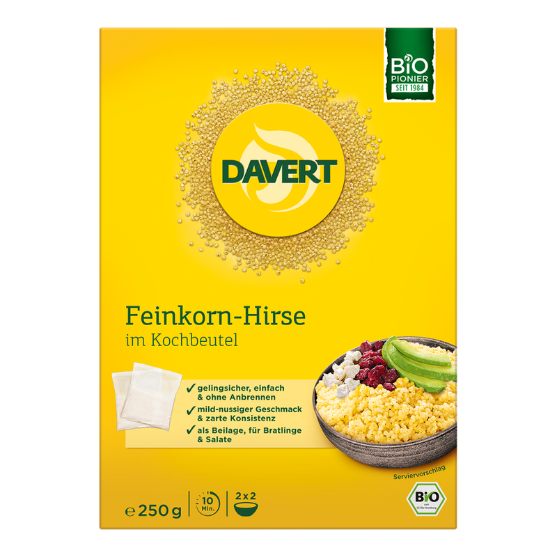 Davert Feinkorn-Hirse im Kochbeutel 250g - Produktbild