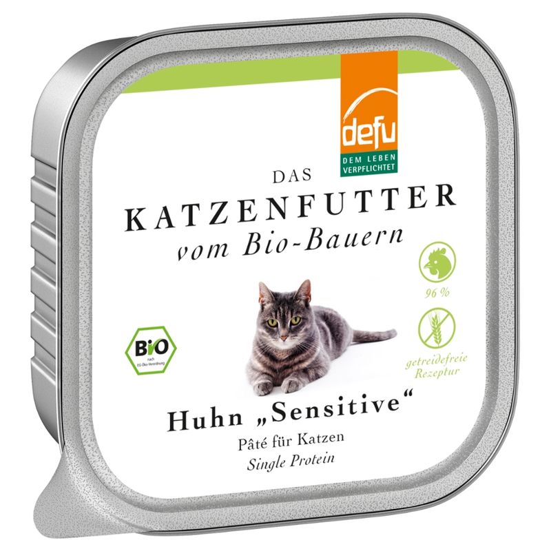 defu - Das Tierfutter vom Bio-Bauern Katze Huhn "Sensitive" - Produktbild