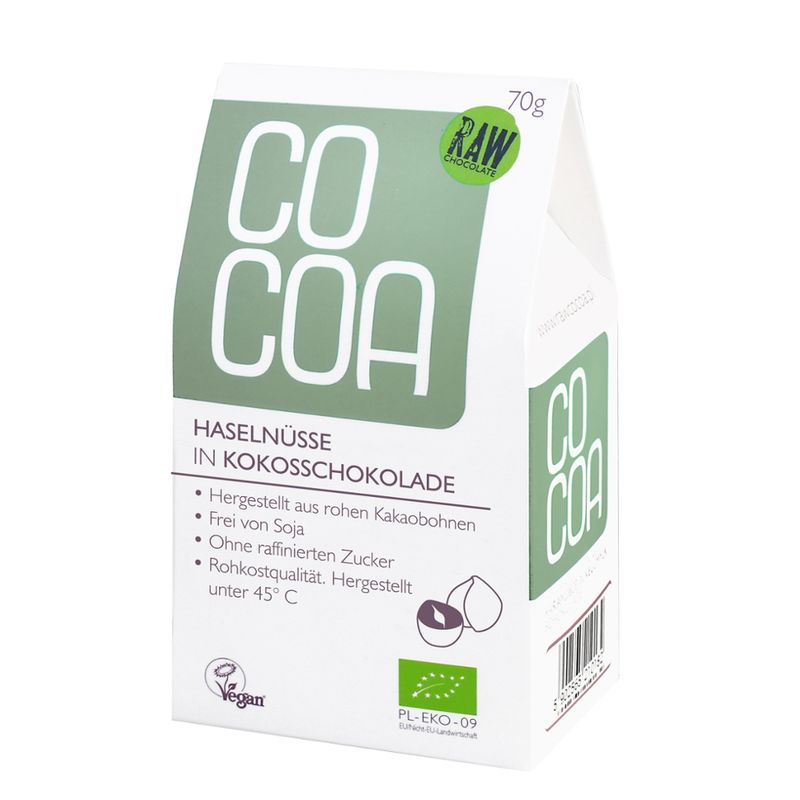 Cocoa Cocoa Haselnüsse in Kokosschokolade - raw & vegan - Produktbild