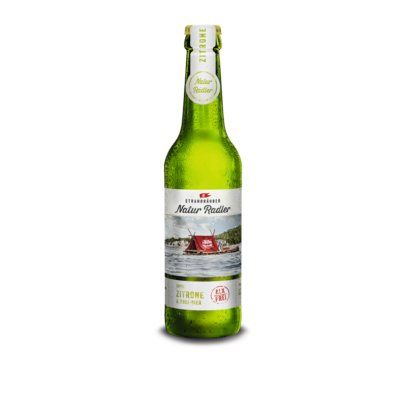 Strandräuber Strandräuber Naturradler Zitrone alkoholfrei 0,33l - Produktbild