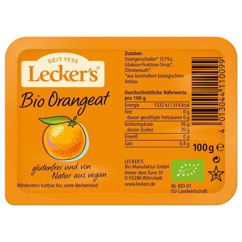 Lecker´s Bio Orangeat - Produktbild