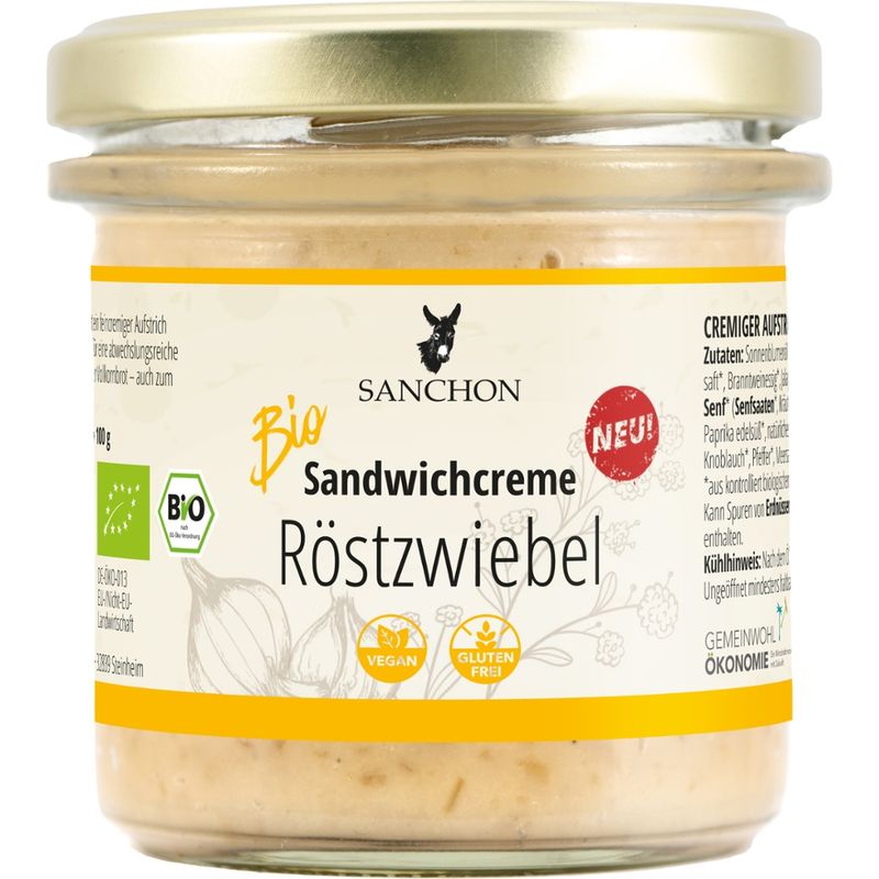 Sanchon BA Sandwichcreme Röstzwiebel, 135 g, SANCHON, bio - Produktbild