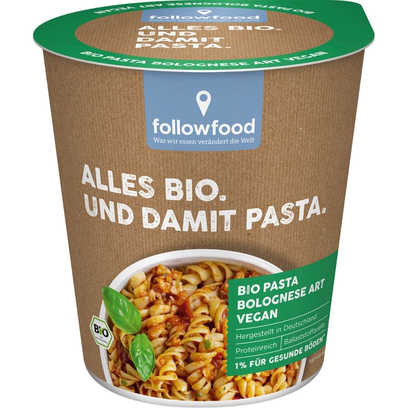 followfood Bio Pasta Bolognese Art vegan auf Basis von Sojaprotein. - Produktbild