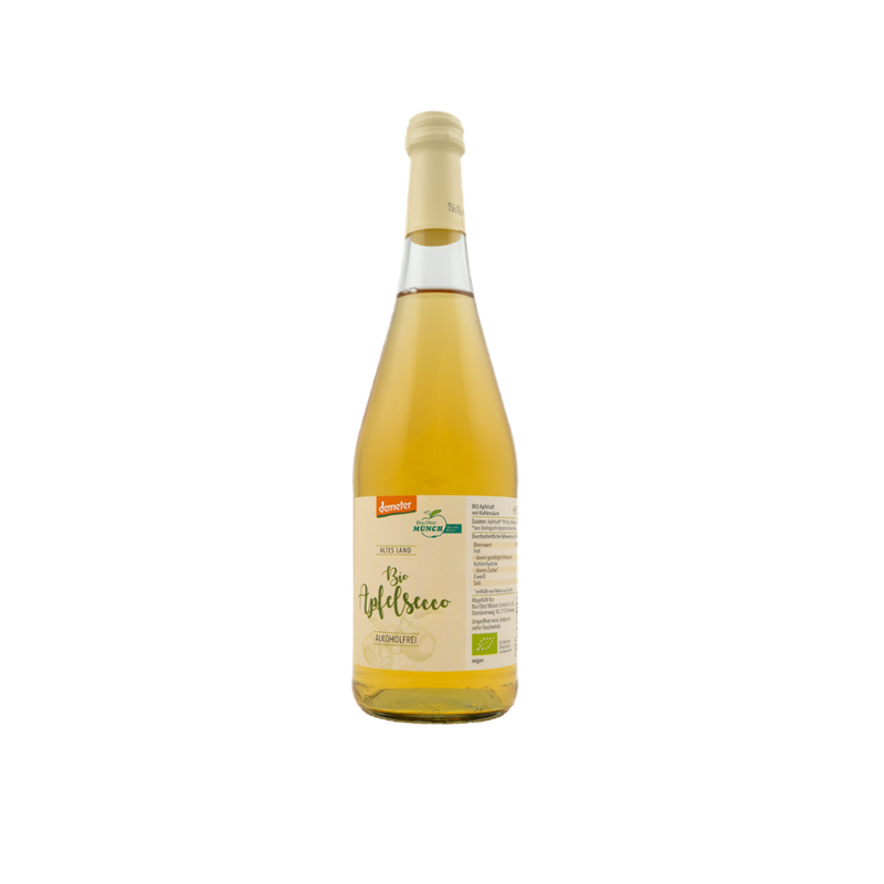 Bio Obst Münch Bio Apfelsecco alkoholfrei Demeter, ohne zusätzlichen Geschmacksstoffe, Spritzig fruchtig - Produktbild