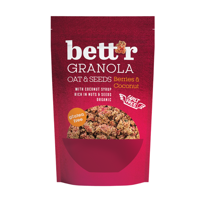 Bett'r Bio Knusper-Müsli  mit  Beeren und Kokosnuss 300 g - Produktbild