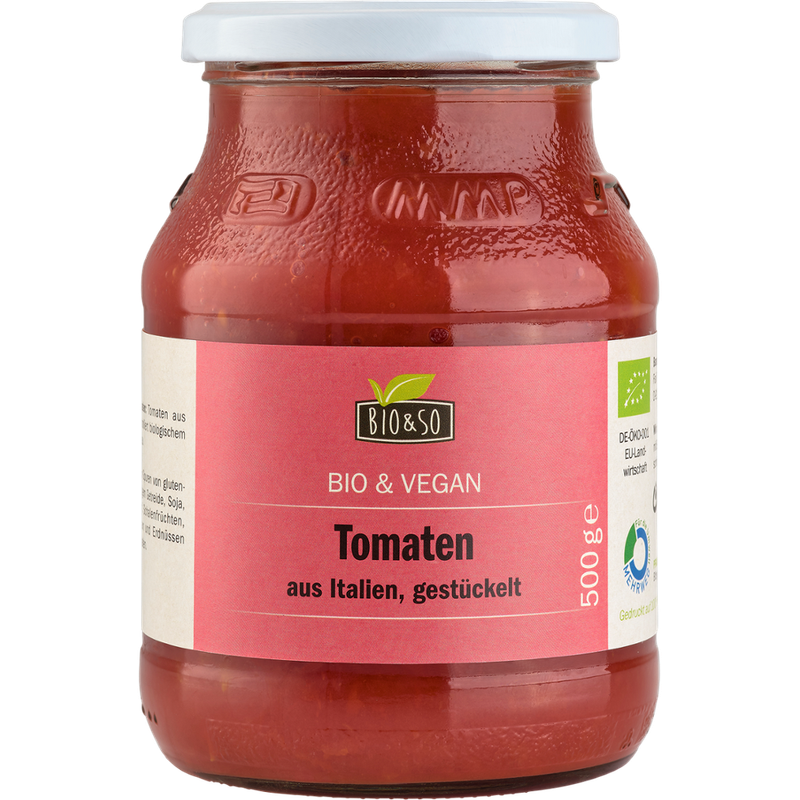Bio&So stückige Tomaten, 500g (Pfandwerk) - Produktbild