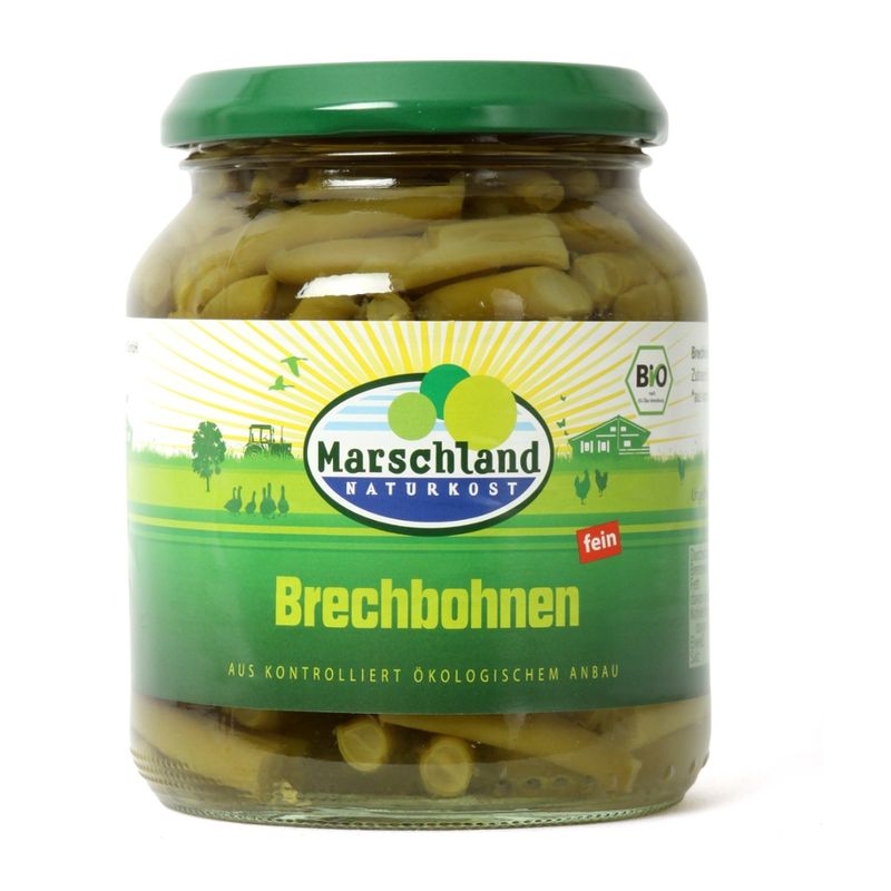 Marschland  Bio-Grüne Brechbohnen 370 ml Gl. MARSCHLAND - Produktbild