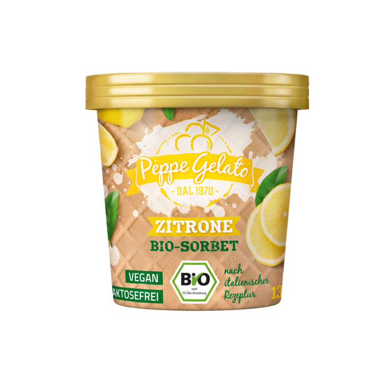 Peppe Gelato  Peppe Gelato Zitrone Bio-Sorbet - Produktbild