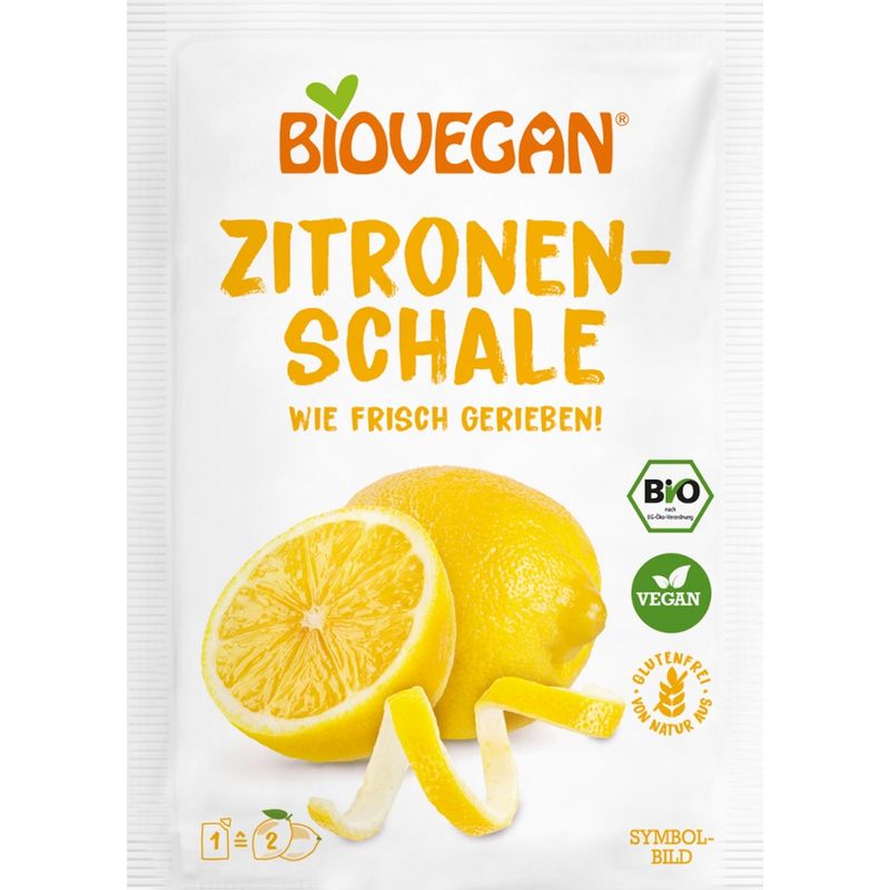 Biovegan Meine Zitroneschale, gerieben, BIO, BV, 9g - Produktbild