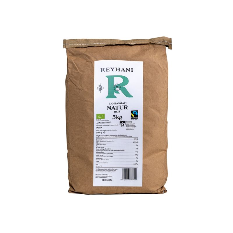 Reyhani Reyhani Bio Basmati weiß Fairtrade 5kg - Produktbild