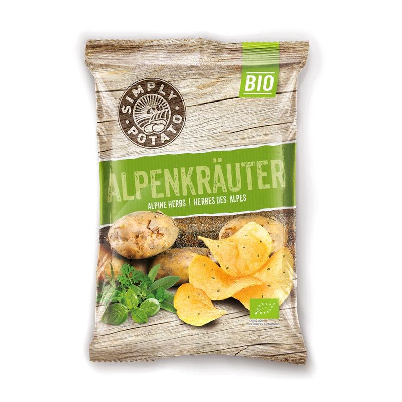 Simply Potato Simply Potato Bio Chips Alpenkräuter 100g - Produktbild