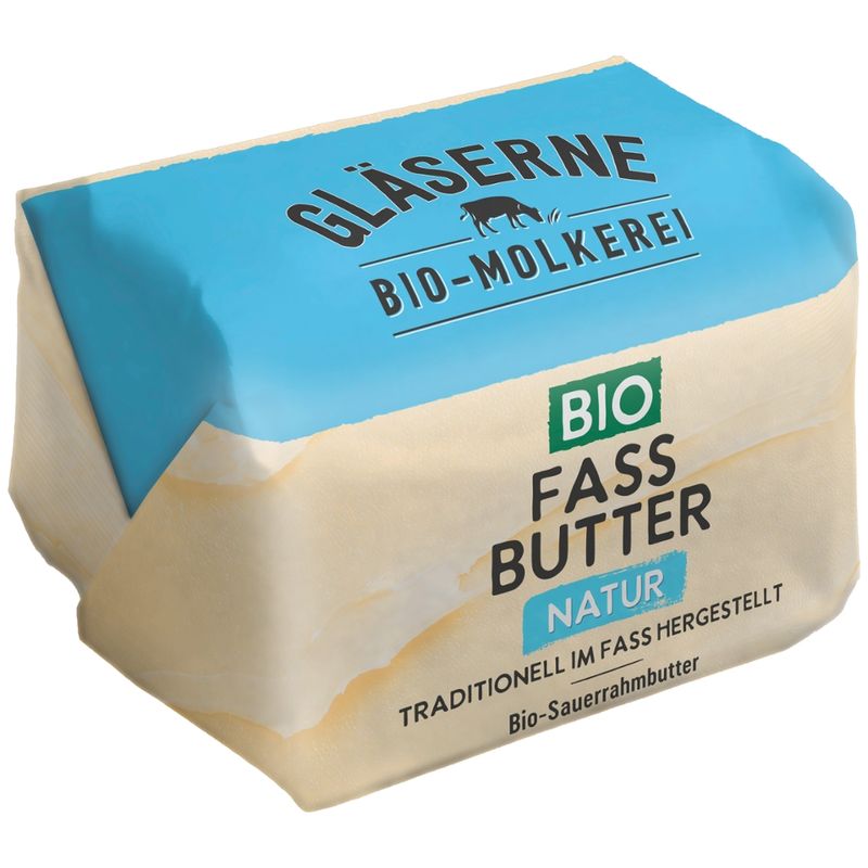 Gläserne Molkerei GM Bio Fassbutter natur, Sauerrahm 250g - Produktbild