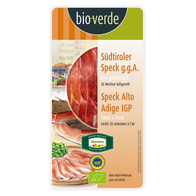 bio-verde Original Südtiroler Speck g.g.A. Aufschnitt 70 g - Produktbild