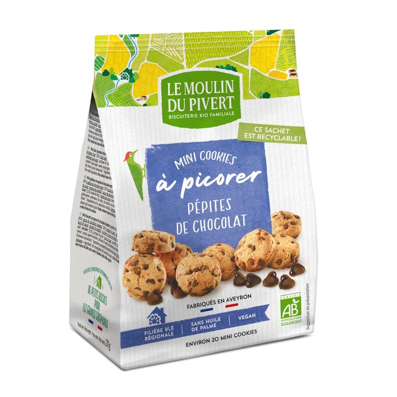 Le Moulin du Pivert Mini-Kekse mit Schokoladen- Tropfen - Produktbild