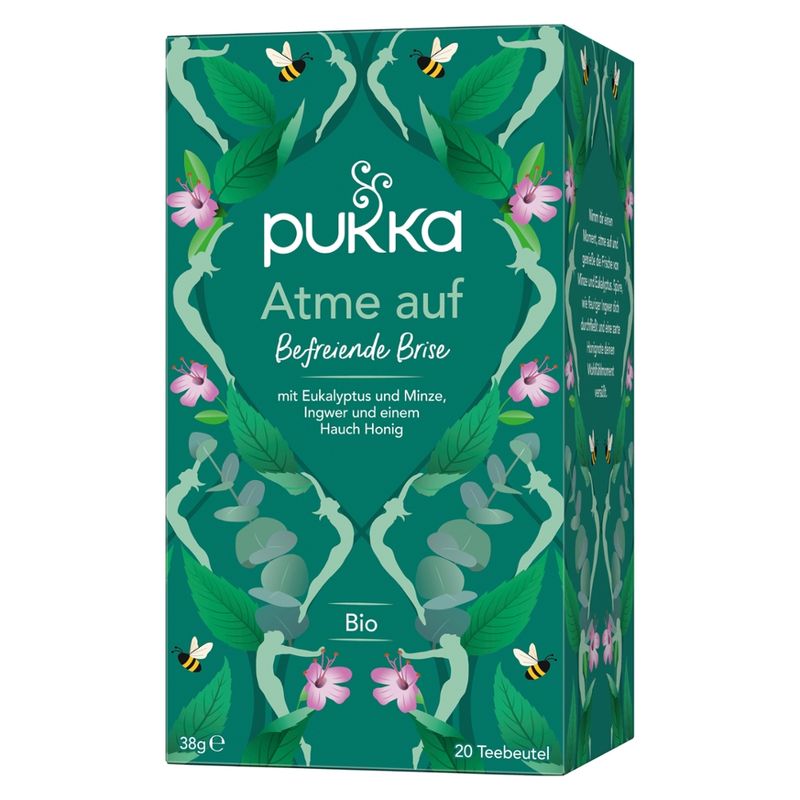 Pukka Pukka Bio-Kräutertee Atme Auf, mit Eukalyptus und Minze, 20 Teebeutel - Produktbild
