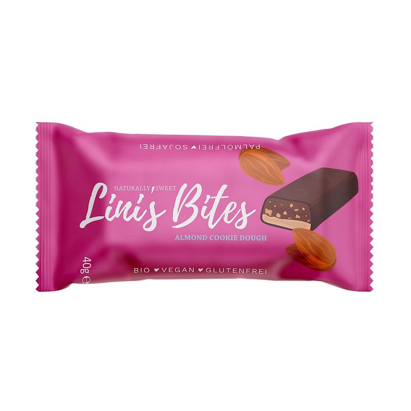 Lini's Bites Almond Cookie Dough Style Bio-Riegel Glutenfrei - Produktbild