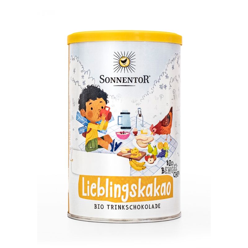 Sonnentor Lieblingskakao Trinkschokolade Bio-Bengelchen®, Dose - Produktbild