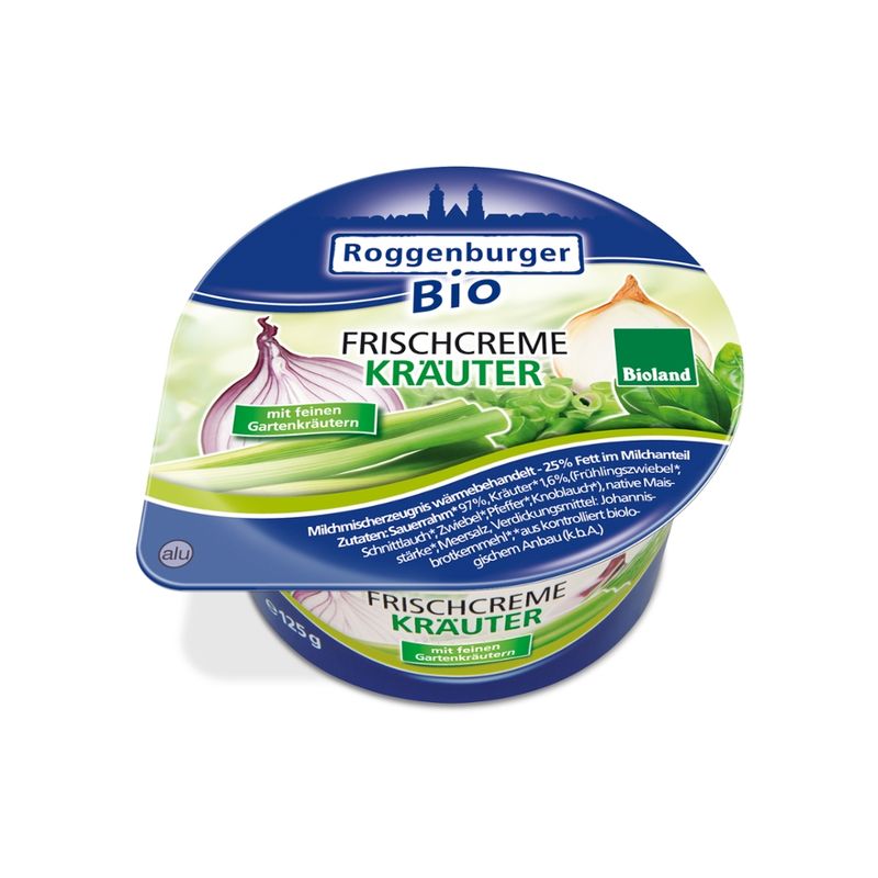 Roggenburger Bio Roggenburger Frischcreme Kräuter 125 g - Produktbild