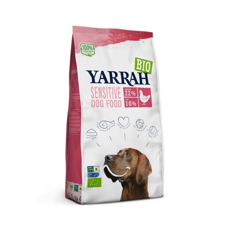 Yarrah Organic Petfood Yarrah Bio Hund Trockenfutter Erwachsene empfindlich Huhn & Reis - Produktbild