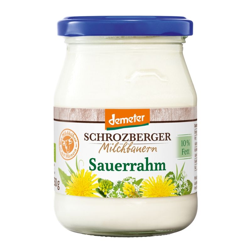 Schrozberger Milchbauern demeter Sauerrahm 250g 10% Fett - Produktbild