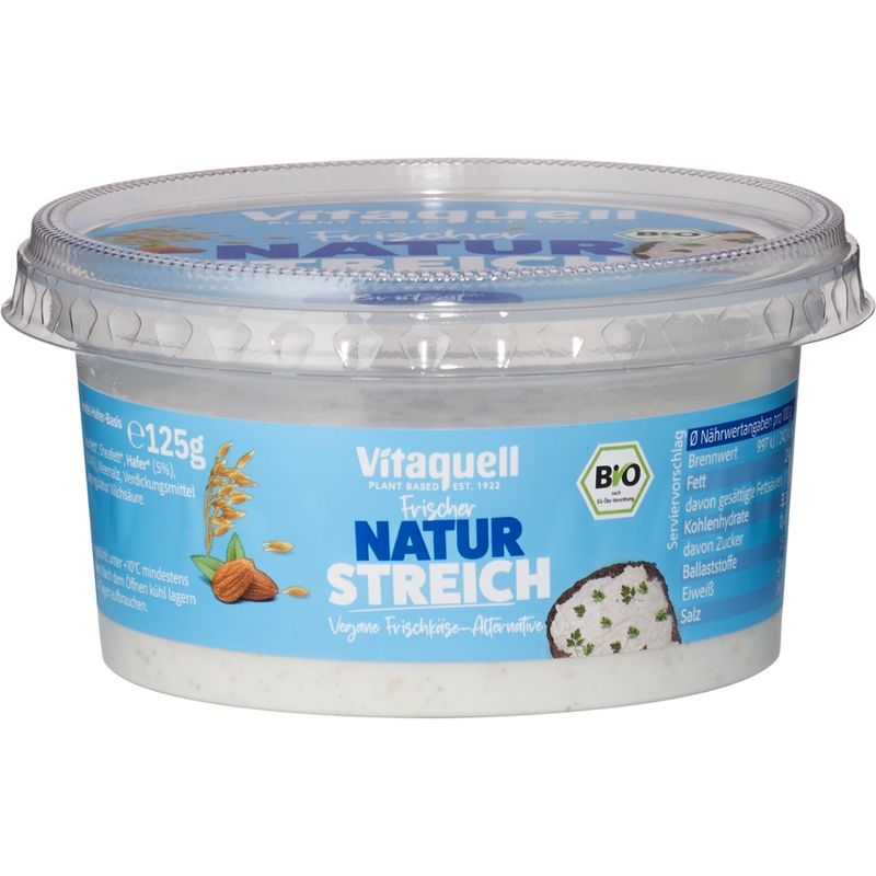 Vitaquell Bio Frischer Natur Streich - Vegane Frischkäse-Alternative - Produktbild