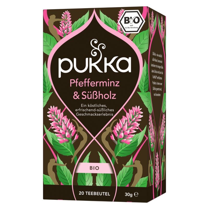 Pukka Pukka Bio-Kräutertee Pfefferminz & Süßholz, 20 Teebeutel - Produktbild