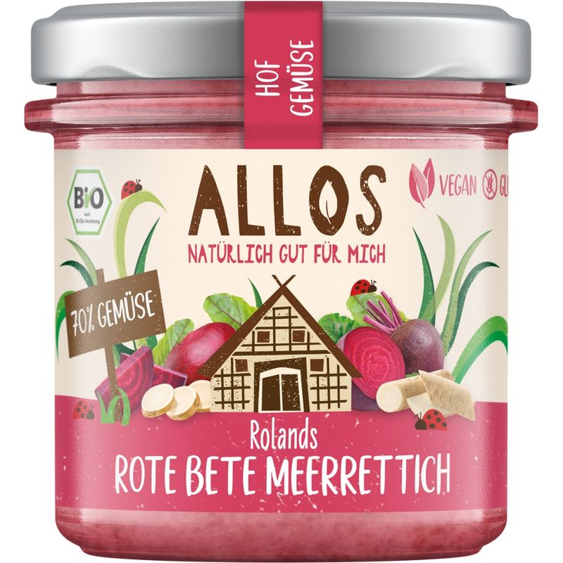 Allos Hof Gemüse Rolands Rote Bete Meerrettich - Produktbild