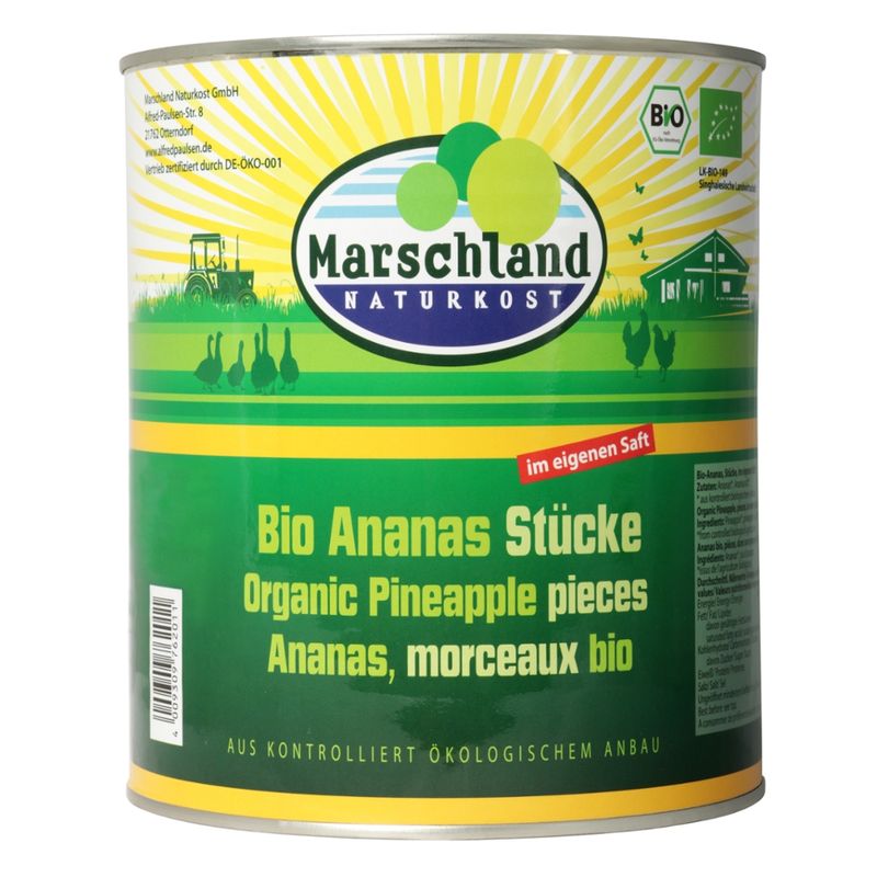 Marschland  Bio-Ananas Stücke 3.100 ml Ds. MARSCHLAND - Produktbild