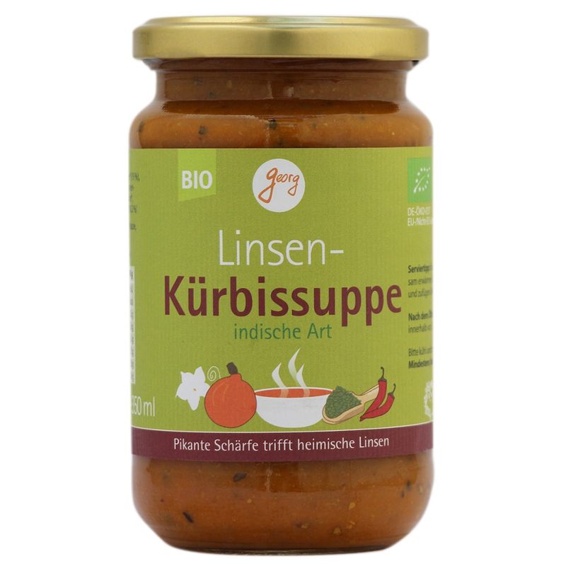 Georg Bio Linsen-Kürbissuppe indische Art - Produktbild