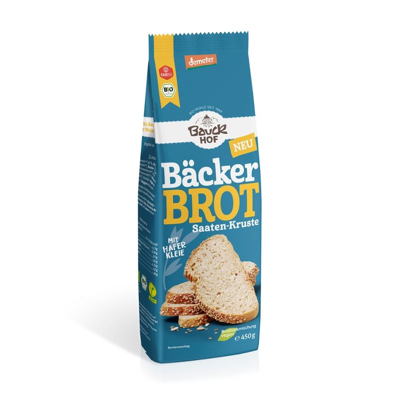 Bauck Mühle Bäcker Brot Saaten-Kruste 450g Demeter - Produktbild