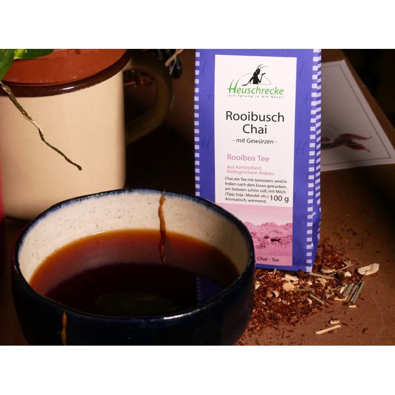Heuschrecke Rooibusch Chai Kräuter-Gewürzteemischung, kbA - Produktbild