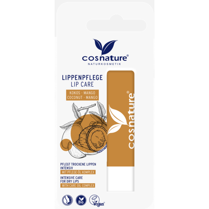 Cosnature  Lippenpflege Kokos Mango 4,8 g VEGAN - Produktbild