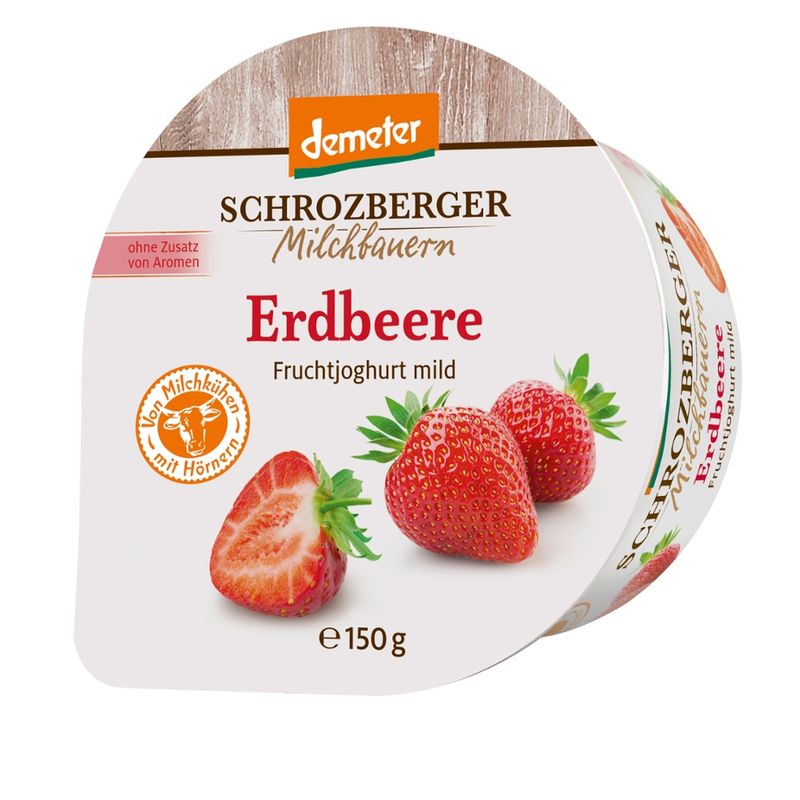 Schrozberger Milchbauern demeter Fruchtjoghurt mild Erdbeere - Produktbild