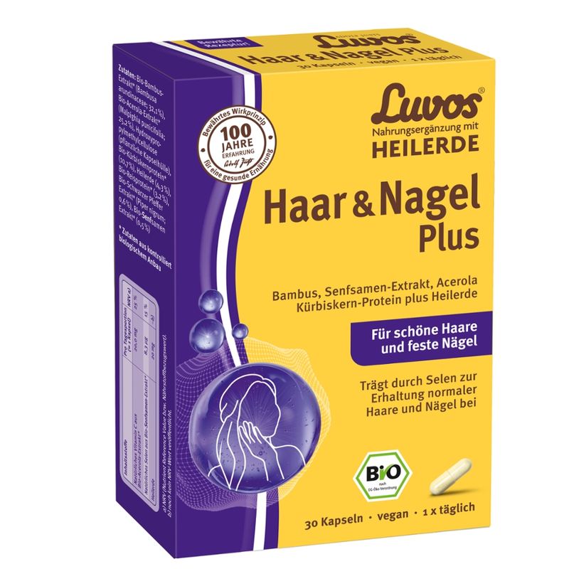 Luvos Nahrungsergänzung mit Heilerde Luvos Haar & Nagel Plus Kapseln - Produktbild