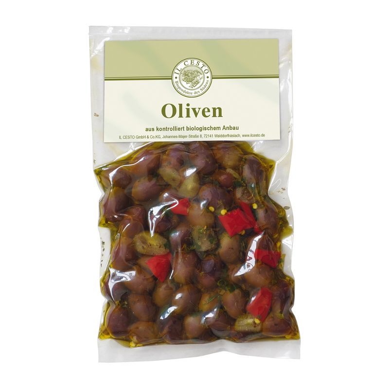 Il Cesto Italienische Leccino-Oliven entsteint mariniert pikant - Produktbild