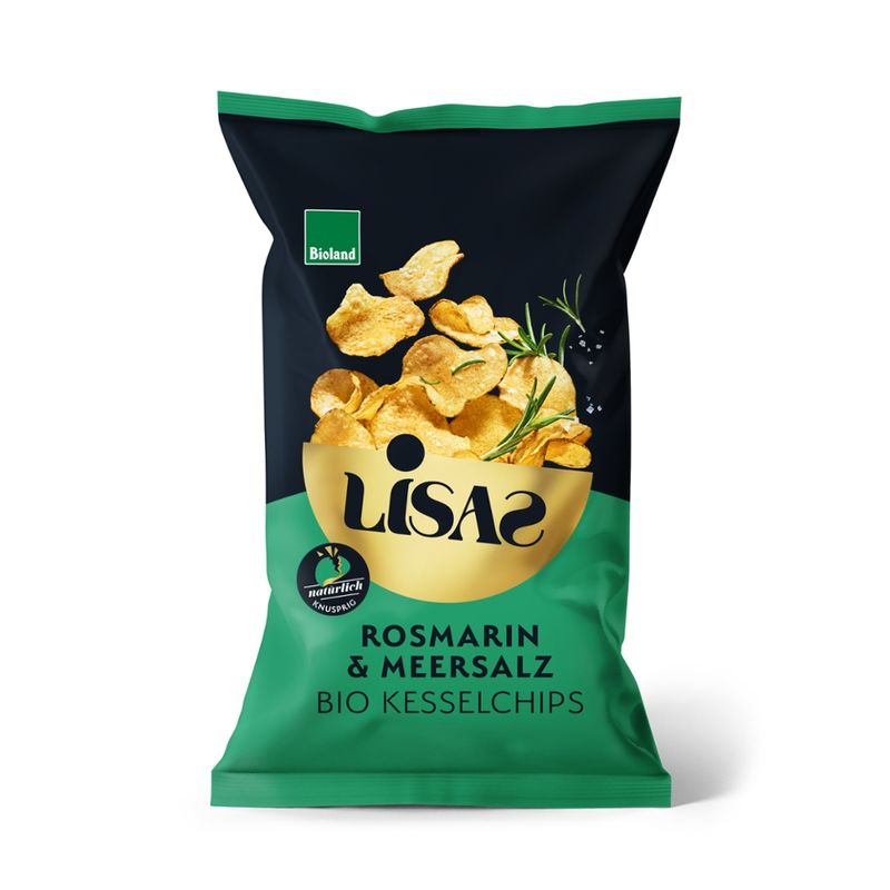 Lisas Lisas Bio-Kesselchips Rosmarin & Meersalz 115g - Produktbild
