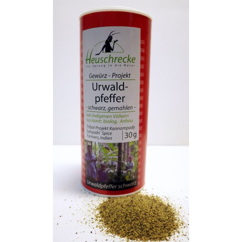 Heuschrecke Urwaldpfeffer, Tribal, schwarz, gemahlen, kbA - Produktbild