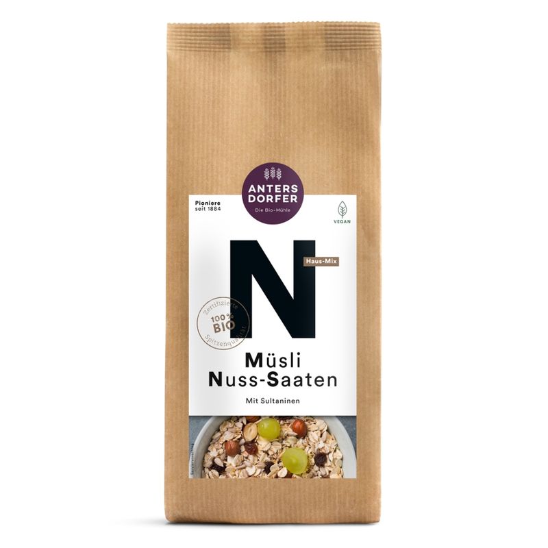 Antersdorfer - Die Bio-Mühle Bio Müsli Nuss-Saaten (mit Sultaninen) - Produktbild