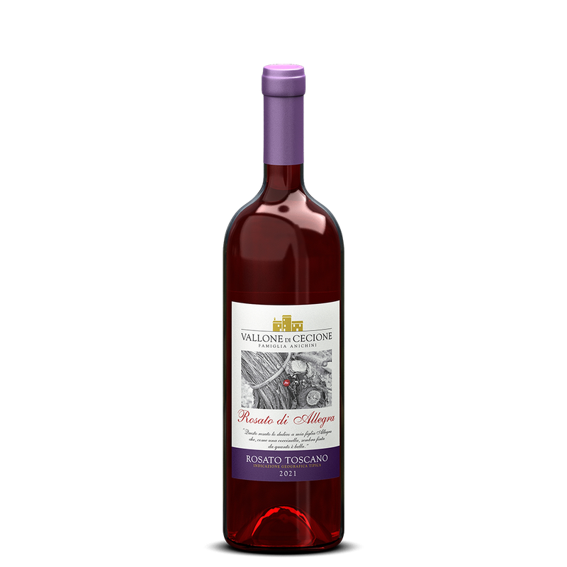 Ölkännchen Vallone di Cecione Rosato Allegra 2022 Sangiovese, IGT Toskana IT 750ml - Produktbild