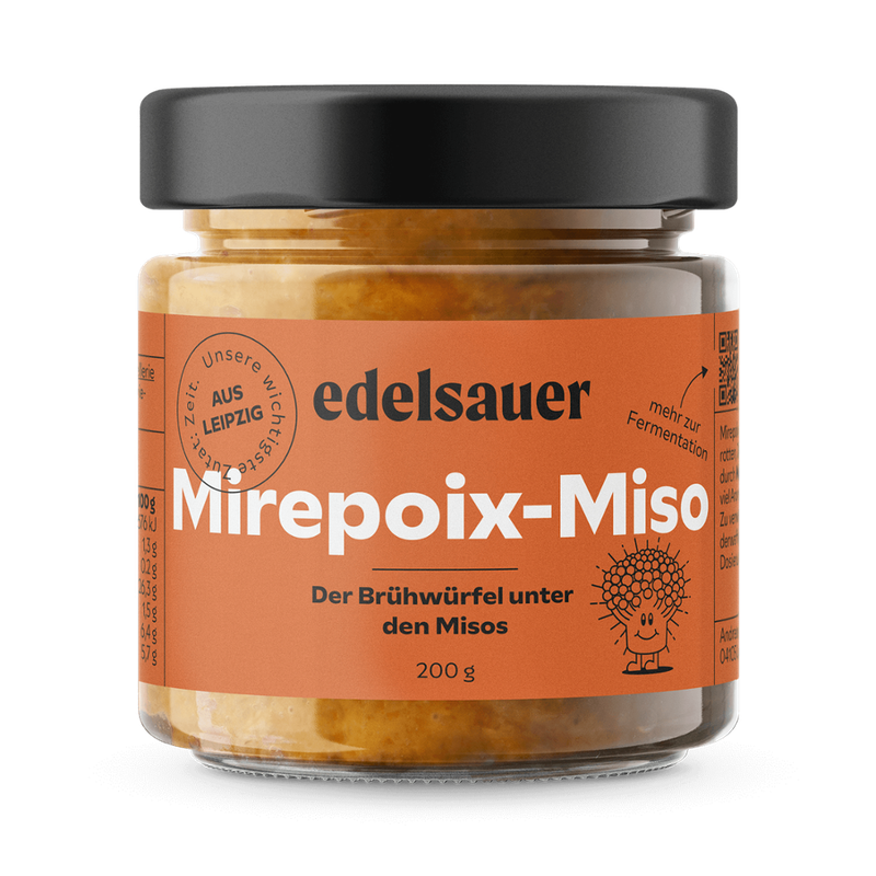 edelsauer Mirepoix-Miso - der Brühwürfel unter den Misos - Produktbild