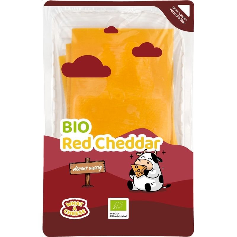 What a Cheese Bio Red Cheddar Scheiben - Produktbild