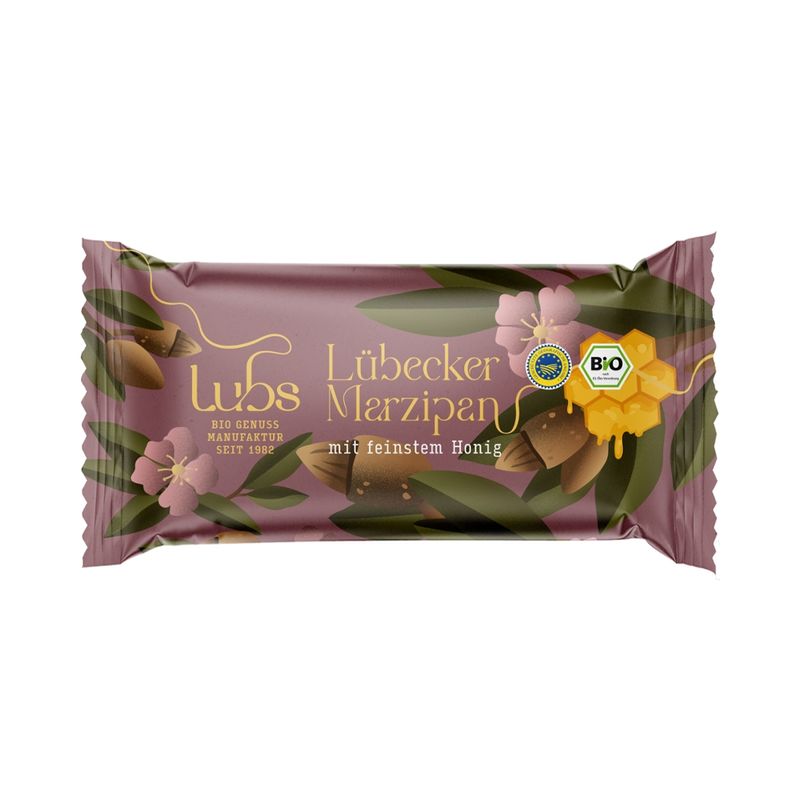 Lubs Lübecker Honig-Marzipan pur, Bio glutenfrei, laktosefrei - Produktbild