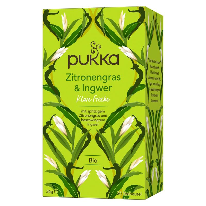 Pukka Pukka Bio-Kräutertee Zitronengras & Ingwer, 20 Teebeutel - Produktbild