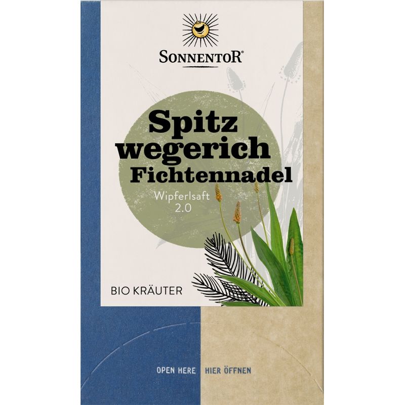 Sonnentor Spitzwegerich-Fichtennadel, Doppelkammerbeutel - Produktbild