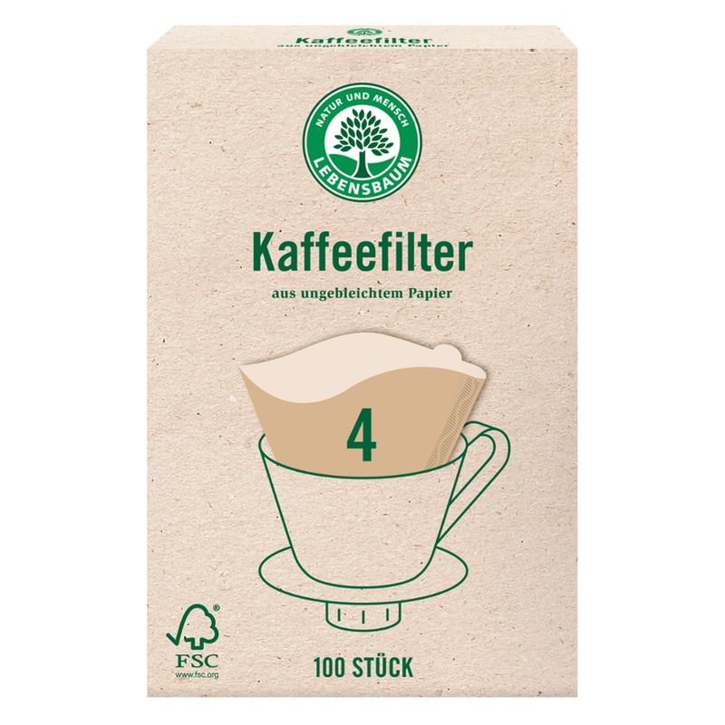 LEBENSBAUM Kaffeefilter Gr. 4 - Produktbild